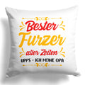 22Feels® Opa Geschenk - Kissen mit Spruch (Weiss 40x40cm)-Kissen Weiss 40x40-22Feels
