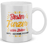 22Feels® Freund Geschenk zum Jahrestag, Valentinstag etc. - Tasse mit Spruch: Bester Furzer Aller Zeiten (Weiss, 320ml)-Weisse Tasse 320ml-22Feels