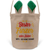 22Feels® Freund Paar Osterkorb mit Henkel Ostergeschenk Tragetasche Ostern Deko Osternest Körbchen Hasenohren (Beige/Grün)-Ostern Tragetasche-22Feels