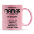 22Feels® Mama Geschenk - Glitzertasse mit Spruch (Pink, 320ml)-Glitzertasse Pink 320ml-22Feels