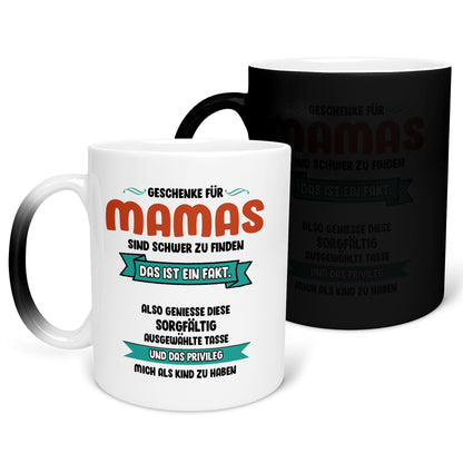 22Feels® Mama Geschenk - Zaubertasse mit Spruch (Matt-Schwarz und Weiss, 320ml)-Farbwechsel Tasse Matt 320ml-22Feels
