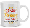 22Feels® Geschenk für Enkel - Tasse mit Spruch: Bester Furzer Aller Zeiten (Weiss, 320ml)-Weisse Tasse 320ml-22Feels