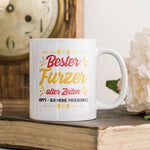 22Feels® Patenonkel Geschenk - Tasse mit Spruch: Bester Furzer Aller Zeiten (Weiss, 320ml)-Weisse Tasse 320ml-22Feels