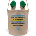 22Feels® Hundepapa Herrchen Hunde Osterkorb mit Henkel Ostergeschenk Tragetasche Ostern Deko Osternest Körbchen Hasenohren (Beige/Grün)-Ostern Tragetasche-22Feels