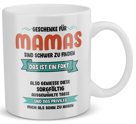 22Feels® Geschenk für Mama von Sohn - Tasse mit Spruch (Weiss, 320ml)-Weisse Tasse 320ml-22Feels