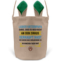 22Feels® Katzenpapa Herrchen Katzen Osterkorb mit Henkel Ostergeschenk Tragetasche Ostern Deko Osternest Körbchen Hasenohren (Beige/Grün)-Ostern Tragetasche-22Feels