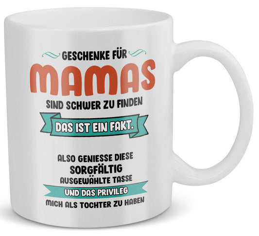 22Feels® Geschenk für Mama von Tochter - Tasse mit Spruch (Weiss, 320ml)-Weisse Tasse 320ml-22Feels