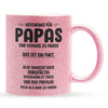 22Feels® Papa Geschenk - Glitzertasse mit Spruch (Pink, 320ml)-Glitzertasse Pink 320ml-22Feels