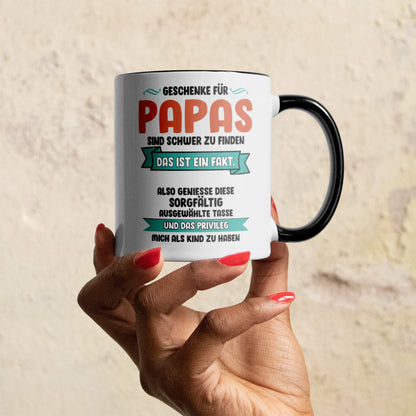 22Feels® Papa Geschenk - Tasse mit Spruch (Weiss-Schwarz, 320ml)-TwoTone Tasse Weiss-Schwarz 320ml-22Feels