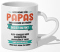 22Feels® Geschenk für Papas - Tasse mit Spruch (Herzhenkel, Weiss, 320ml)-Tasse Weiss Herzhenkel 320ml-22Feels