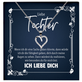 22Feels® Tochter Geschenk - Echt Silber 925/000 Schmuckset: Herz Halskette mit Botschaftskarte-Schmuck mit Botschaftskarte - Herz21-22Feels