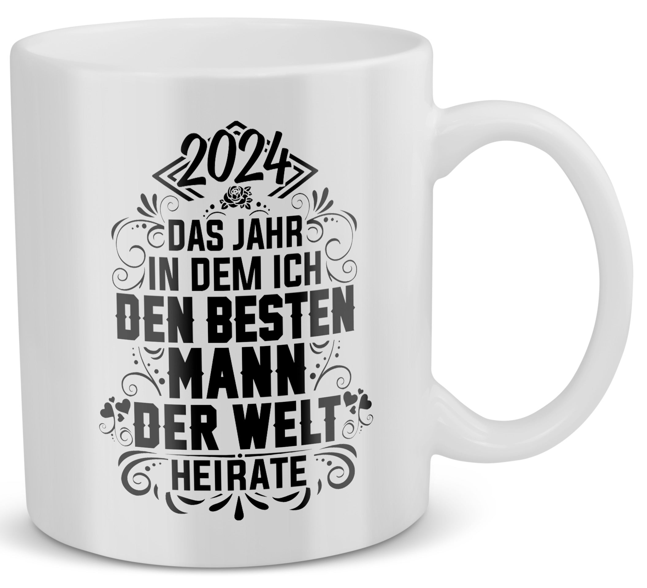 22Feels® Verlobungsgeschenk für 2024 Bräute - Bride To Be Tasse mit Spruch (Weiss, 320ml)-Weisse Tasse 320ml-22Feels