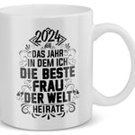 22Feels® Verlobungsgeschenk für 2024 Bräutigame - Groom To Be Tasse mit Spruch (Weiss, 320ml)-Weisse Tasse 320ml-22Feels