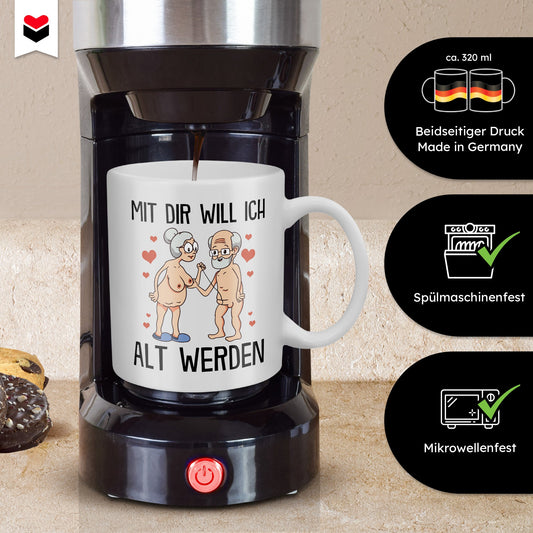 22Feels® Paar Geschenk zum Jahrestag, Hochzeitstag, Valentinstag etc. - Tasse mit Spruch (Weiss, 320ml)-Weisse Tasse 320ml-22Feels