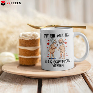 22Feels® Paar Geschenk zum Jahrestag, Hochzeitstag, Valentinstag etc. - Tasse mit Spruch (Weiss, 320ml)-Weisse Tasse 320ml-22Feels
