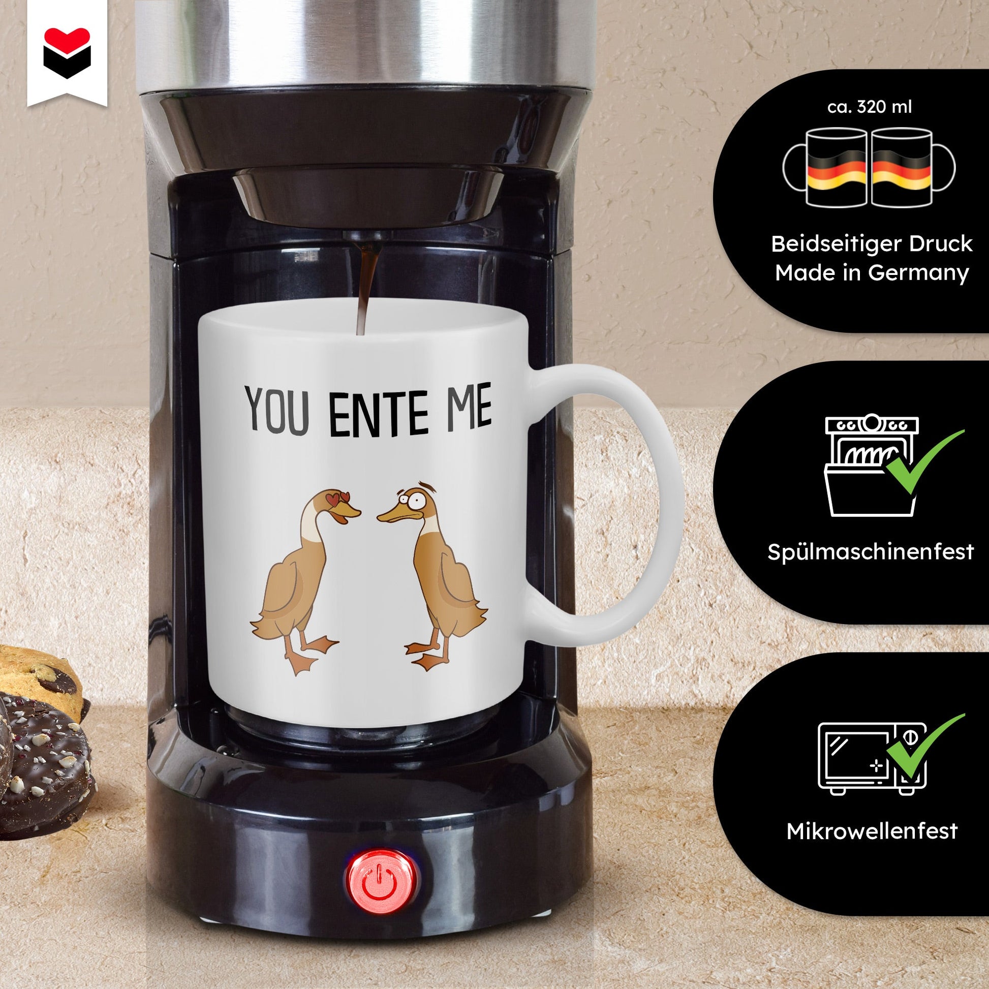 22Feels® Paar Geschenk zum Jahrestag, Hochzeitstag, Valentinstag etc. - Tasse mit Spruch (Weiss, 320ml)-Weisse Tasse 320ml-22Feels