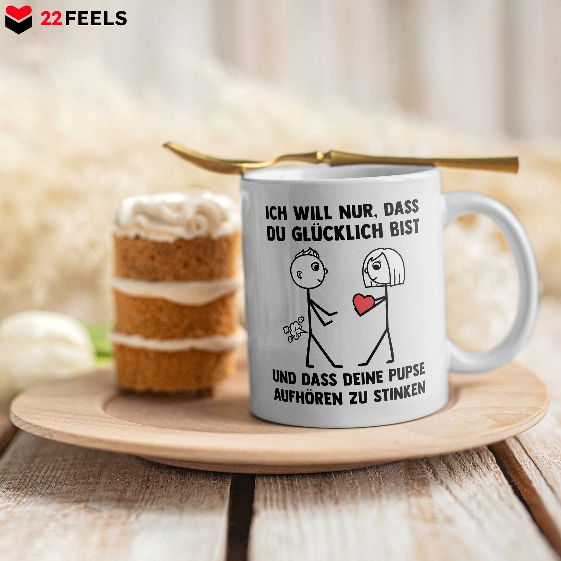 22Feels® Männer Geschenk zum Jahrestag, Hochzeitstag, Valentinstag etc. - Tasse mit Spruch (Weiss, 320ml)-Weisse Tasse 320ml-22Feels