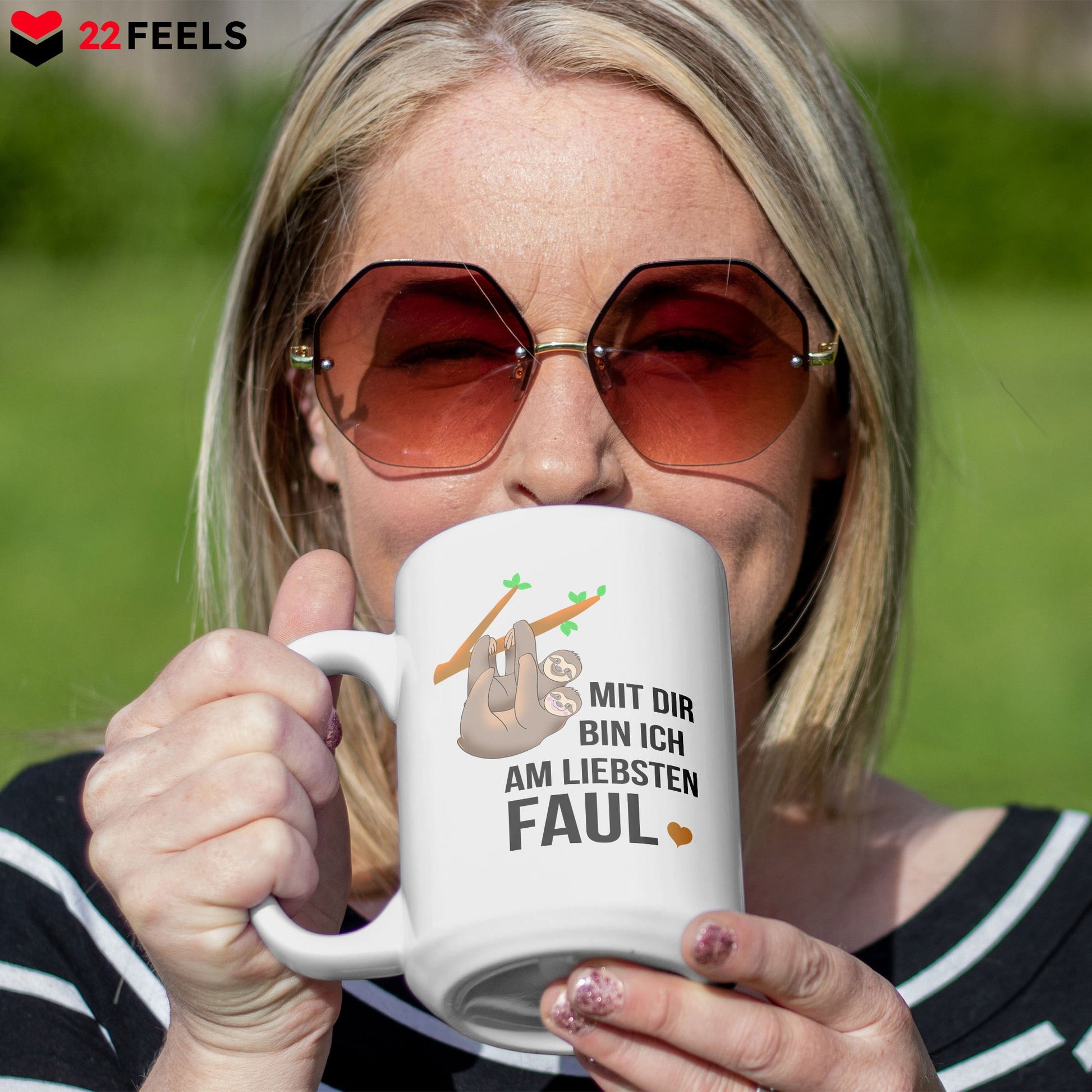 22Feels® Pärchen Geschenk zum Jahrestag, Hochzeitstag, Valentinstag etc. - XL Tasse mit Spruch (Weiss, 440ml)-Weisse XL Tasse 440ml-22Feels
