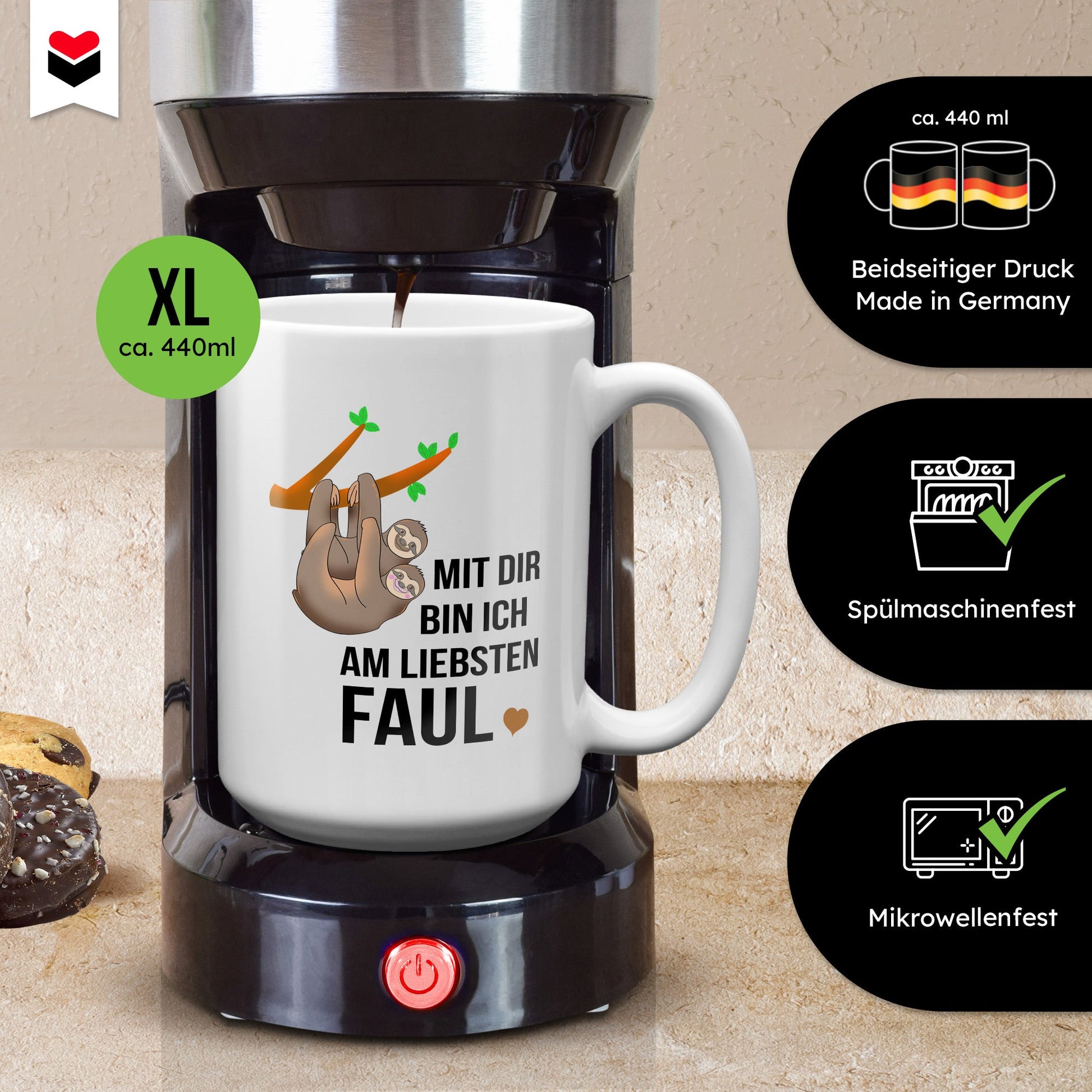 22Feels® Pärchen Geschenk zum Jahrestag, Hochzeitstag, Valentinstag etc. - XL Tasse mit Spruch (Weiss, 440ml)-Weisse XL Tasse 440ml-22Feels