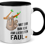 22Feels® Pärchen Geschenk zum Jahrestag, Hochzeitstag, Valentinstag etc. - Tasse mit Spruch (Weiss-Schwarz, 320ml)-TwoTone Tasse Weiss-Schwarz 320ml-22Feels