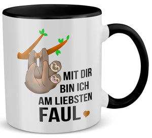 22Feels® Pärchen Geschenk zum Jahrestag, Hochzeitstag, Valentinstag etc. - Tasse mit Spruch (Weiss-Schwarz, 320ml)-TwoTone Tasse Weiss-Schwarz 320ml-22Feels
