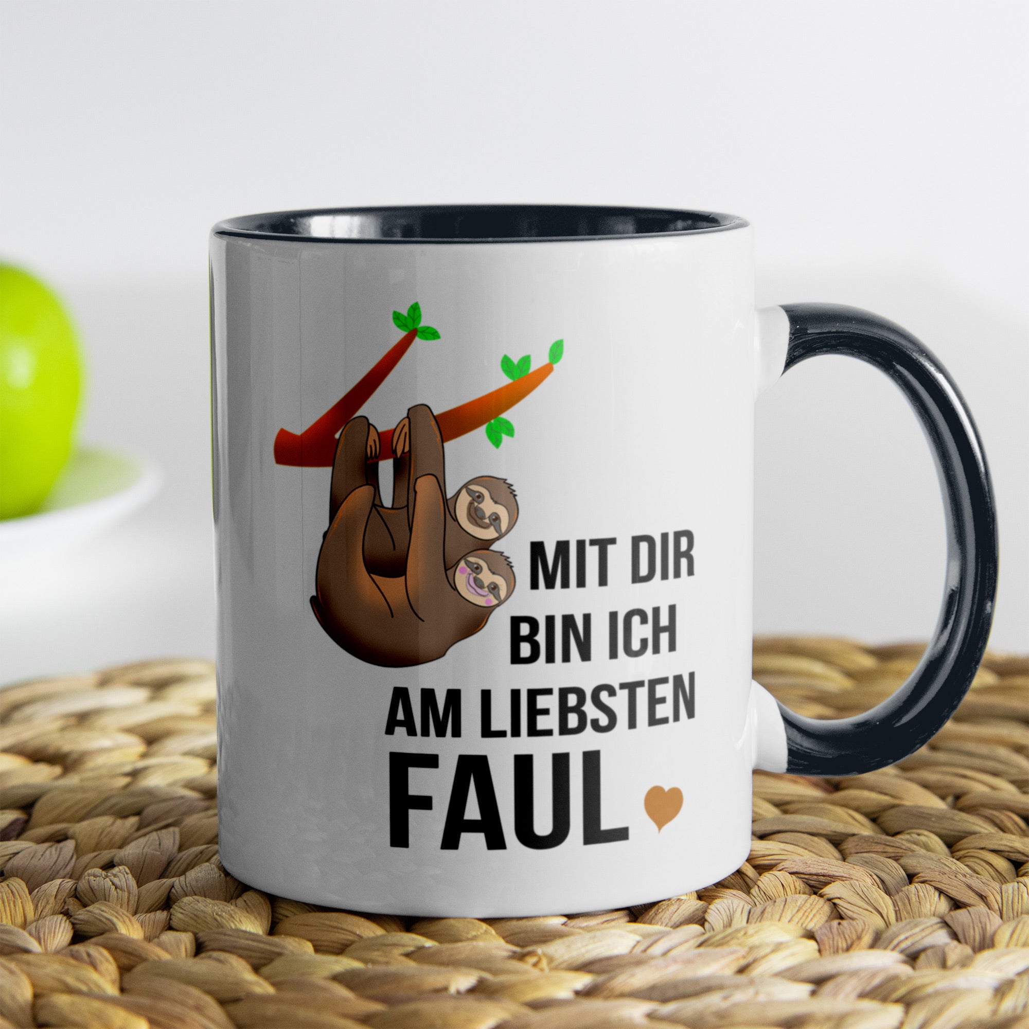 22Feels® Pärchen Geschenk zum Jahrestag, Hochzeitstag, Valentinstag etc. - Tasse mit Spruch (Weiss-Schwarz, 320ml)-TwoTone Tasse Weiss-Schwarz 320ml-22Feels