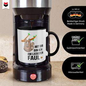 22Feels® Pärchen Geschenk zum Jahrestag, Hochzeitstag, Valentinstag etc. - Tasse mit Spruch (Weiss-Schwarz, 320ml)-TwoTone Tasse Weiss-Schwarz 320ml-22Feels