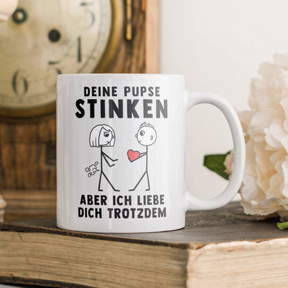 22Feels® Frauen Geschenk zum Jahrestag, Hochzeitstag, Valentinstag etc. - Tasse mit Spruch (Weiss, 320ml)-Weisse Tasse 320ml-22Feels