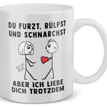 22Feels® Frauen Geschenk zum Jahrestag, Hochzeitstag, Valentinstag etc. - Tasse mit Spruch (Weiss, 320ml)-Weisse Tasse 320ml-22Feels