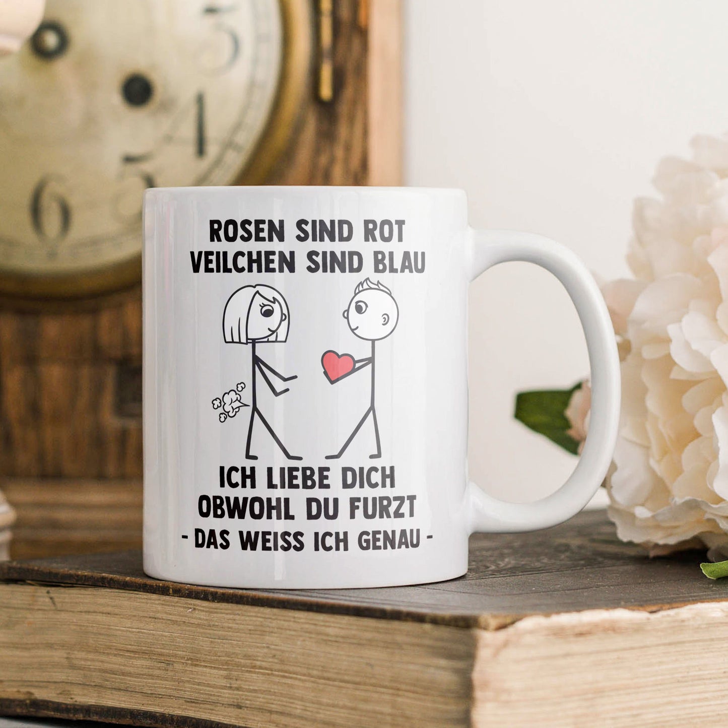 22Feels® Frauen Geschenk zum Jahrestag, Hochzeitstag, Valentinstag etc. - Tasse mit Spruch (Weiss, 320ml)-Weisse Tasse 320ml-22Feels