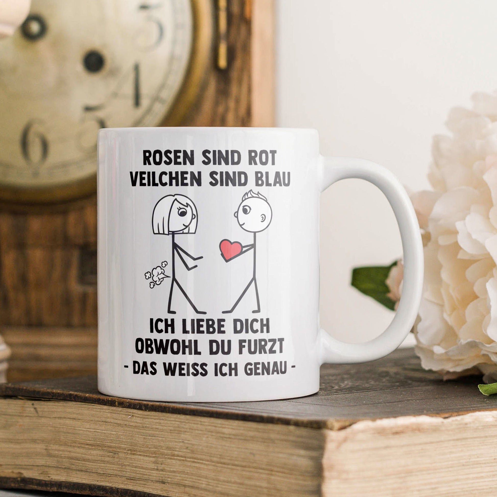 22Feels® Frauen Geschenk zum Jahrestag, Hochzeitstag, Valentinstag etc. - Tasse mit Spruch (Weiss, 320ml)-Weisse Tasse 320ml-22Feels