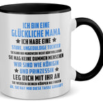 22Feels® Mama Geschenk von Tochter - Tasse mit Spruch (Weiss-Schwarz, 320ml)-TwoTone Tasse Weiss-Schwarz 320ml-22Feels