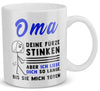 22Feels® ORIGINAL Geschenk-Tasse mit Spruch - Oma, Deine Fürze Stinken (Weiss, 320ml)-Weisse Tasse 320ml-22Feels