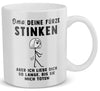 22Feels® ORIGINAL Geschenk-Tasse mit Spruch - Oma, Deine Fürze Stinken (Weiss, 320ml)-Weisse Tasse 320ml-22Feels