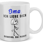 22Feels® Geschenk für Omas - Tasse mit Spruch (Weiss, 320ml)-Weisse Tasse 320ml-22Feels