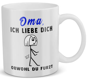 22Feels® Geschenk für Omas - Tasse mit Spruch (Weiss, 320ml)-Weisse Tasse 320ml-22Feels