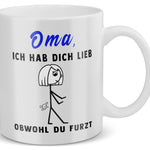 22Feels® Geschenk für Omas - Tasse mit Spruch (Weiss, 320ml)-Weisse Tasse 320ml-22Feels