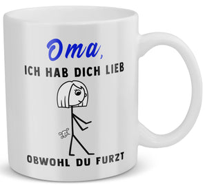 22Feels® Geschenk für Omas - Tasse mit Spruch (Weiss, 320ml)-Weisse Tasse 320ml-22Feels