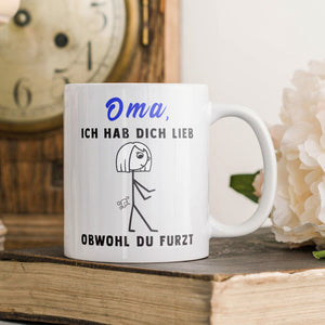 22Feels® Geschenk für Omas - Tasse mit Spruch (Weiss, 320ml)-Weisse Tasse 320ml-22Feels