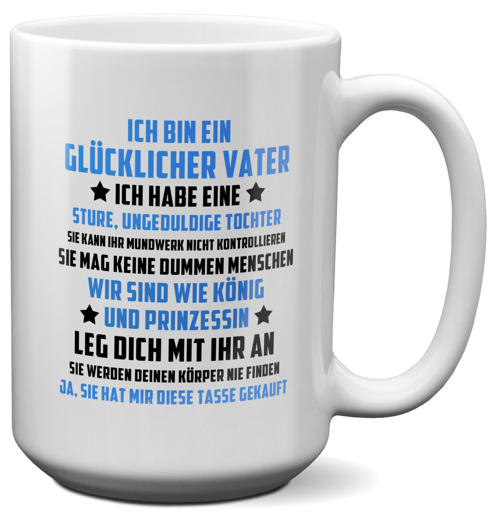 22Feels® Papa Geschenk von Tochter - XL Tasse mit Spruch (Weiss, 440ml)-Weisse XL Tasse 440ml-22Feels