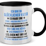 22Feels® Papa Geschenk von Tochter - Tasse mit Spruch (Weiss-Schwarz, 320ml)-TwoTone Tasse Weiss-Schwarz 320ml-22Feels