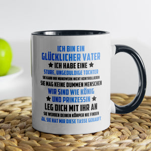 22Feels® Papa Geschenk von Tochter - Tasse mit Spruch (Weiss-Schwarz, 320ml)-TwoTone Tasse Weiss-Schwarz 320ml-22Feels