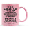 22Feels® Papa Geschenk von Tochter - Glitzertasse mit Spruch (Pink, 320ml)-Glitzertasse Pink 320ml-22Feels