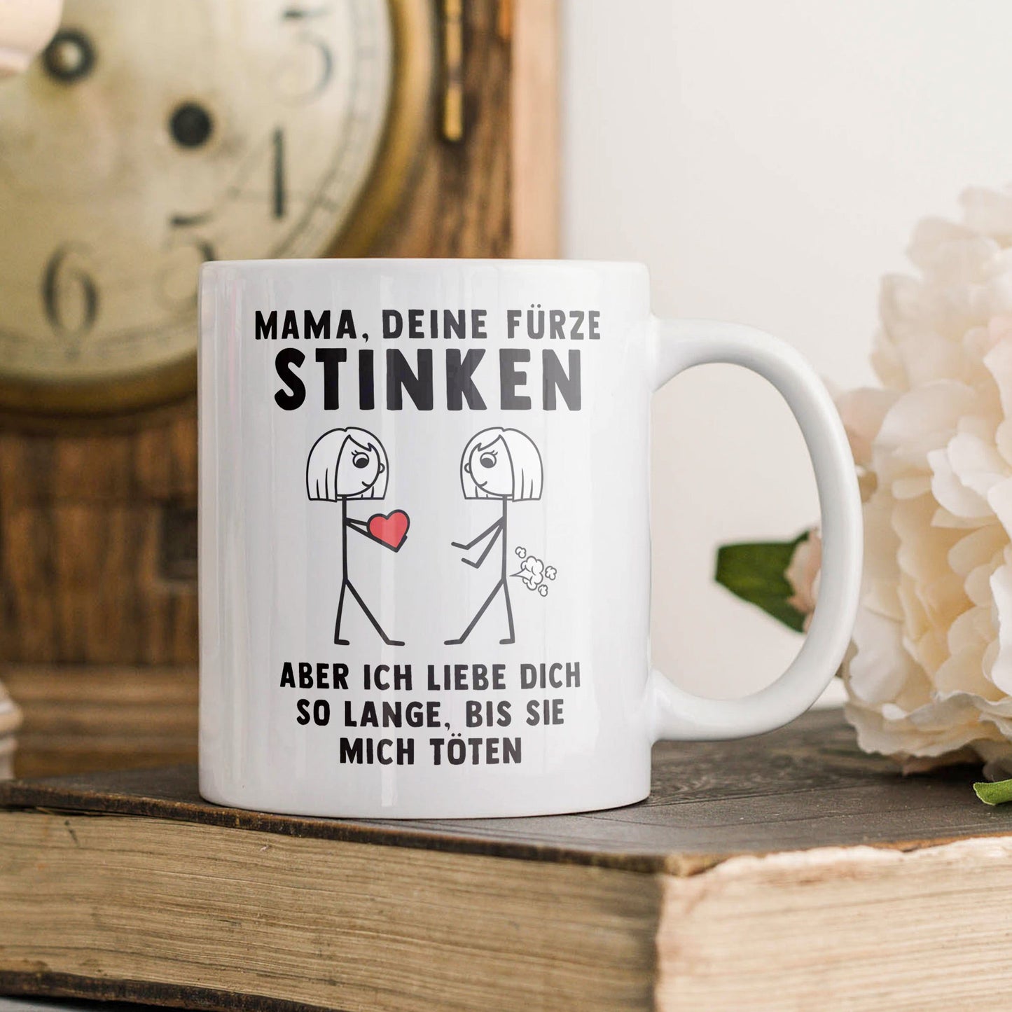 22Feels® Geschenk für Mama von Tochter - Tasse mit Spruch (Weiss, 320ml)-Weisse Tasse 320ml-22Feels