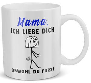 22Feels® Geschenk für Mamas - Tasse mit Spruch (Weiss, 320ml)-Weisse Tasse 320ml-22Feels