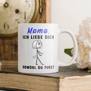 22Feels® Geschenk für Mamas - Tasse mit Spruch (Weiss, 320ml)-Weisse Tasse 320ml-22Feels