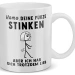 22Feels® Geschenk für Mamas - Tasse mit Spruch (Weiss, 320ml)-Weisse Tasse 320ml-22Feels