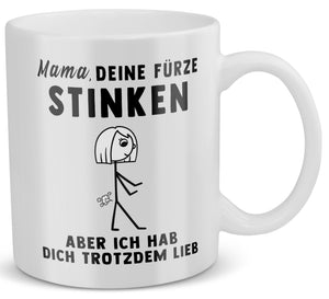 22Feels® Geschenk für Mamas - Tasse mit Spruch (Weiss, 320ml)-Weisse Tasse 320ml-22Feels