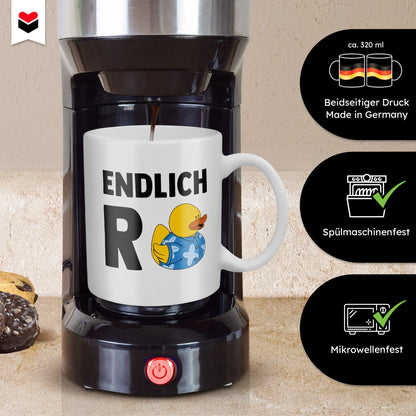 22Feels® Renteintritt Geschenk für Männer - Tasse mit Spruch (Weiss, 320ml)-Weisse Tasse 320ml-22Feels