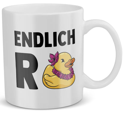 22Feels® Renteintritt Geschenk für Frauen - Tasse mit Spruch (Weiss, 320ml)-Weisse Tasse 320ml-22Feels